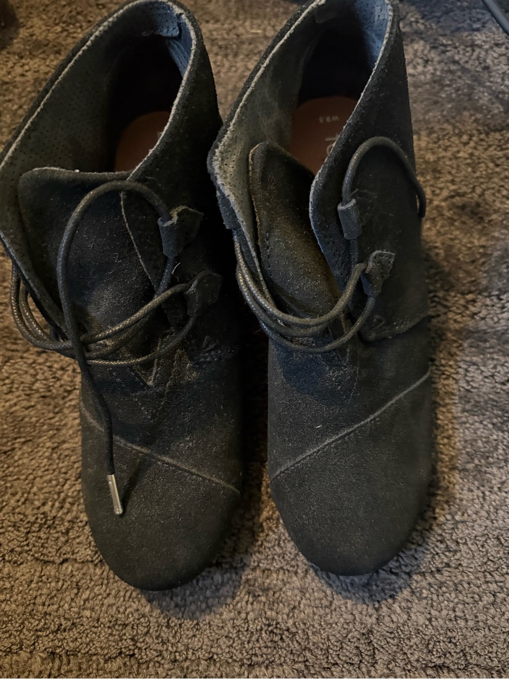 Toms Black Suede Chukka Boots for women